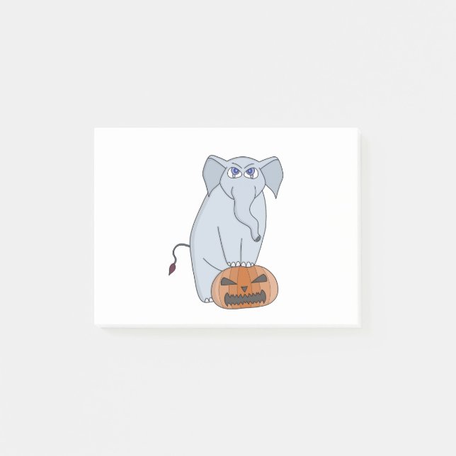 Pumpkin Elephant Post-it Block (Framsida)