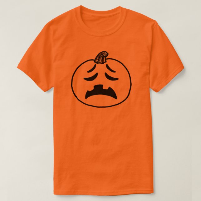 Pumpkin Emoji group costume halloween emoji ansikt T Shirt (Design framsida)