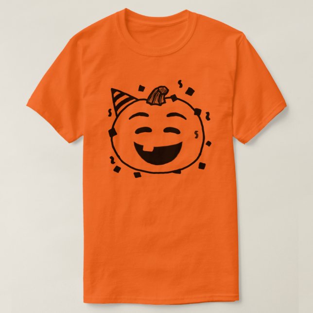 Pumpkin Emoji group costume halloween fest emoji T Shirt (Design framsida)