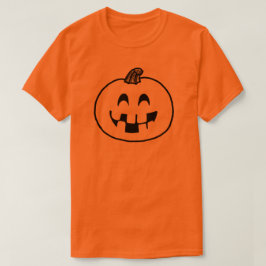 Pumpkin Emoji leende halloween jack o lantern flin T Shirt
