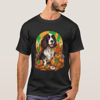 Pumpkin English Springer Spain Hund Halloween Tha T Shirt
