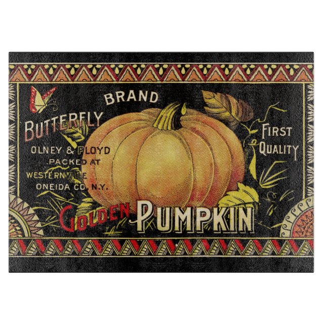 Pumpkin-etikett Antique Butterfly Brand (Framsidan)