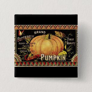 Pumpkin-etikett Antique Butterfly Brand Knapp