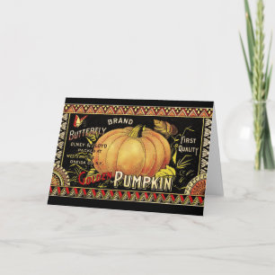 Pumpkin-etikett Antique Butterfly Brand Kort