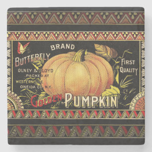 Pumpkin-etikett Antique Butterfly Brand Stenunderlägg