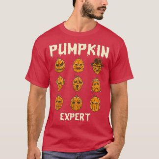 Pumpkin Expert Scary Movies Halloween T Shirt