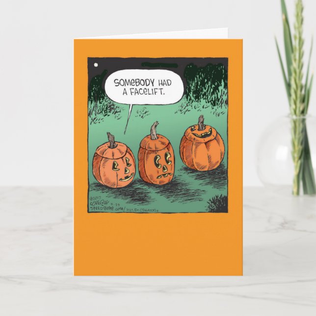 Pumpkin Facelift Halloween Kort (Framsida)