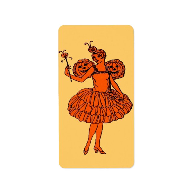 Pumpkin Fairy Adressetikett (Framsidan)