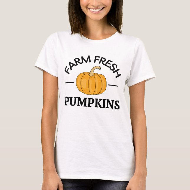 Pumpkin Fall Autumn T Shirt (Framsida)