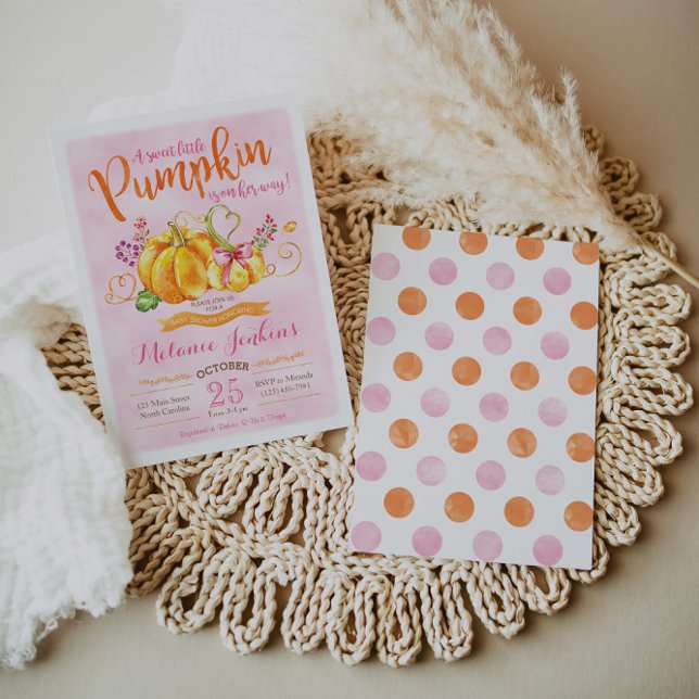 Pumpkin Fall Baby Shower-inbjudan Inbjudningar (Skapare uppladdad)