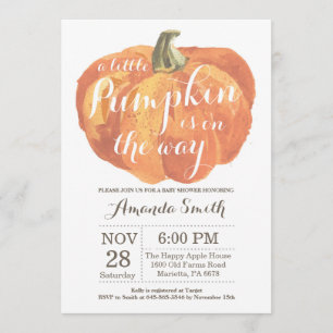 Pumpkin Fall Baby Shower-inbjudan Inbjudningar