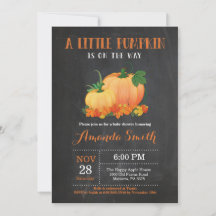 Pumpkin Fall Baby Shower-inbjudningskartong
