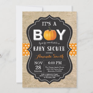 Pumpkin Fall Baby Shower-inbjudningskort, efterbel Inbjudningar