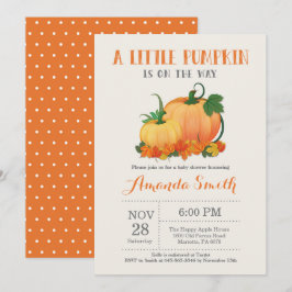 Pumpkin Fall Baby Shower-inbjudningskort Inbjudningar