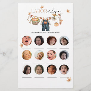 Pumpkin Fall Baby Shower Labour eller Kärlek Game