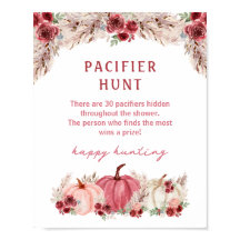 Pumpkin Fall Baby Shower Nappar Hunt Game-tecken