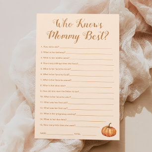 Pumpkin Fall Baby Shower som känner Mammans bästa
