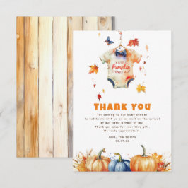 Pumpkin Fall Baby Shower Tack Kort