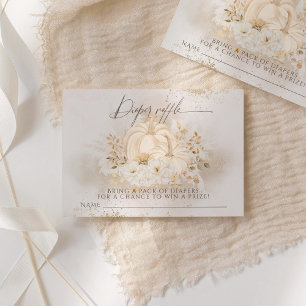 Pumpkin Fall blommigt & Pampas Baby Shower-bladet Tilläggskort