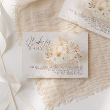 Pumpkin Fall blommigt & Pampas Baby Shower Bokar