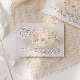 Pumpkin Fall blommigt & Pampas Baby Shower Bokar Tilläggskort