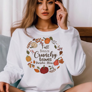 PUMPKIN FALL BREEZE CRUNCHY LÖV PUMPKIN BE T SHIRT