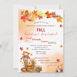 Pumpkin Fall Festival Watercolor-inbjudan Inbjudningar
