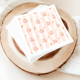 Pumpkin Fall Floral Baby Shower Pappersservett