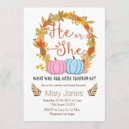 Pumpkin-fall-Gender-inbjudan Inbjudningar