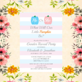 Pumpkin Fall Gender Reveal Inbjudningar