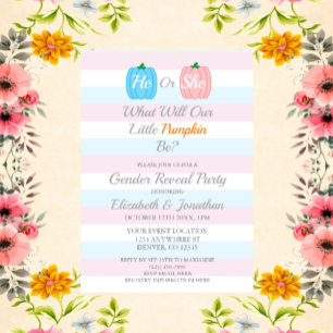 Pumpkin Fall Gender Reveal Inbjudningar