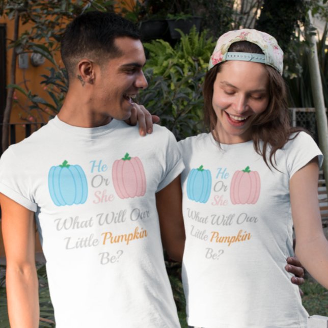 Pumpkin Fall Gender Reveal T-Shirt (Skapare uppladdad)