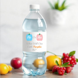 Pumpkin Fall Gender Reveal Vattenflaskor Etikett