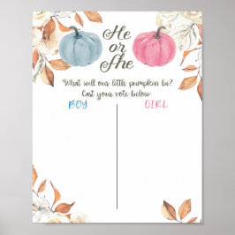 Pumpkin Fall Gender Reveal VoEG Poster
