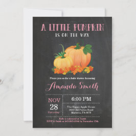 Pumpkin Fall Girl Baby Shower-inbjudan Inbjudningar