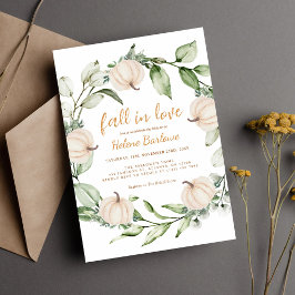 Pumpkin Fall Greenery Möhippa Inbjudningar