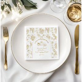 Pumpkin Fall Guld Whimsical Blommigt Baby Shower Pappersservett