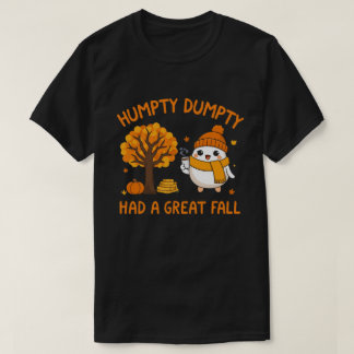 Pumpkin Fall Höger Illustratio för Cute Egg-tecken T Shirt