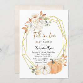 Pumpkin Fall in Kärlek Baby Shower-inbjudan Inbjudningar