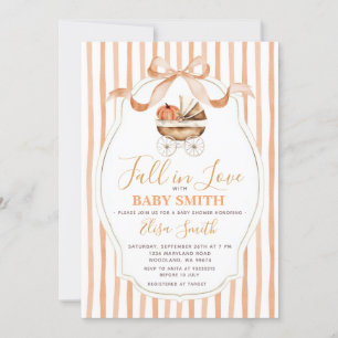 Pumpkin Fall in Kärlek Kön Neutral Baby Shower Inbjudningar