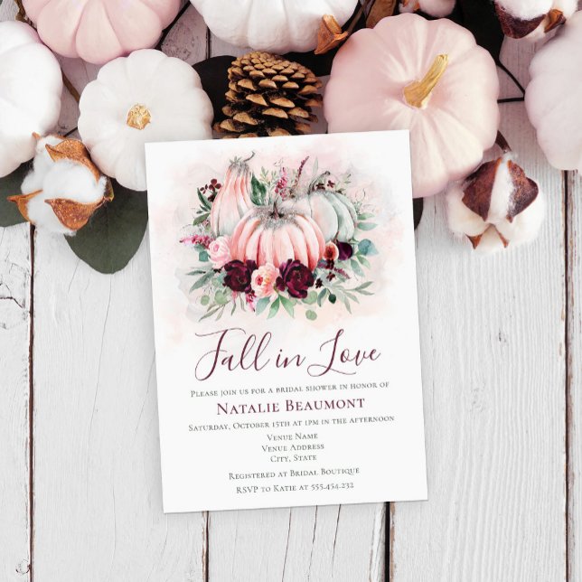 Pumpkin Fall in Kärlek Möhippa Inbjudningar (Skapare uppladdad)