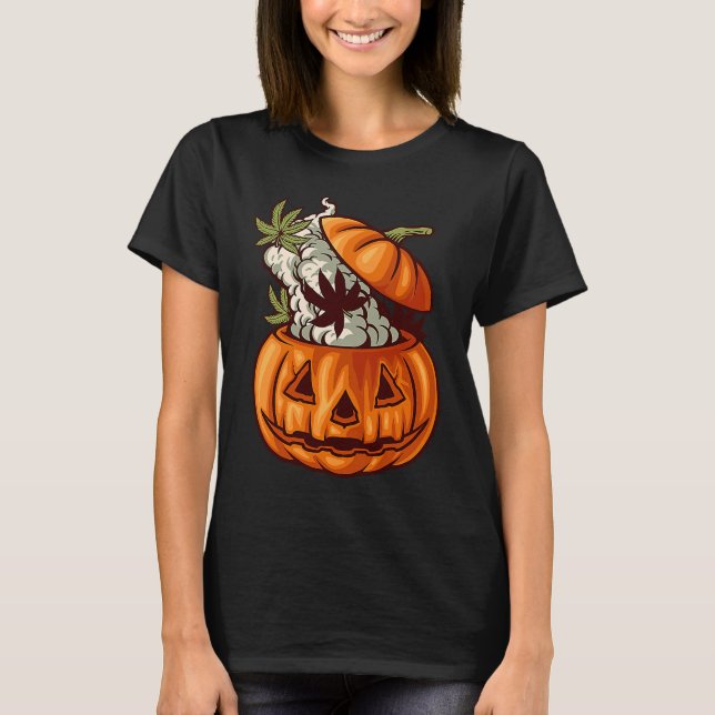Pumpkin Fall Magic Theme Party Costume Happy Hallo T Shirt (Framsida)