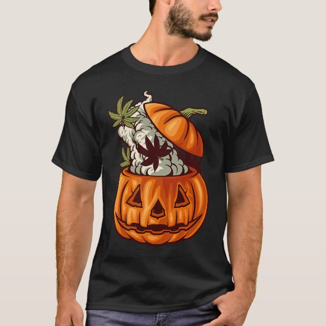 Pumpkin Fall Magic Theme Party Costume Happy Hallo T Shirt (Framsida)