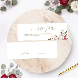 Pumpkin Fall Möhippa Datum Nattkort Litet Visitkort