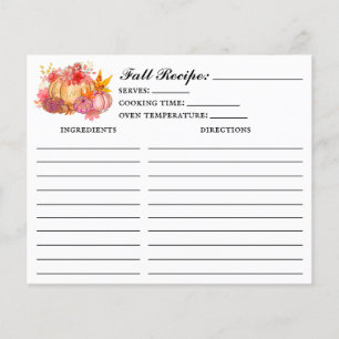 Pumpkin Fall-receptkort