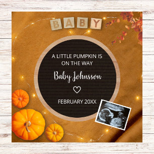 Pumpkin Fall Sonogram Ultrasound Photo Gravid Meddelande