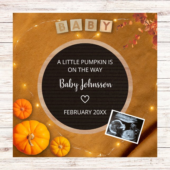 Pumpkin Fall Sonogram Ultrasound Photo Gravid Meddelande (pumpkin on the way fall pregnancy announcement pumpkin ultrasound photo sonogram  autumn)