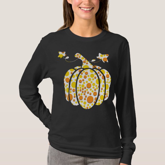 Pumpkin Fall Vibes, lycklig Internationell Dot Day T Shirt (Framsida)