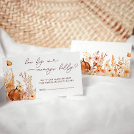 Pumpkin Fall Wildblommor Hur stor är Mamma Belly Tilläggskort