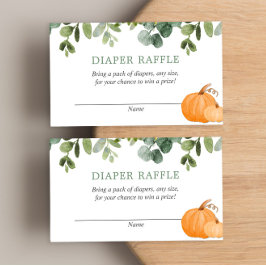 Pumpkin-fallskärmskort för babyduschkort tilläggskort
